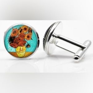 Van Gogh painting cuff links